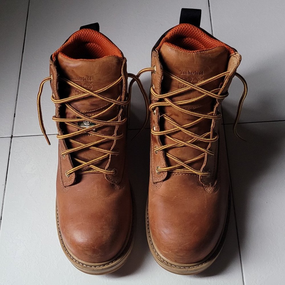 TIMBERLAND PRO WORK BOOTS MENS SIZE 8W (read sizing information)
